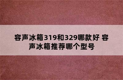 容声冰箱319和329哪款好 容声冰箱推荐哪个型号